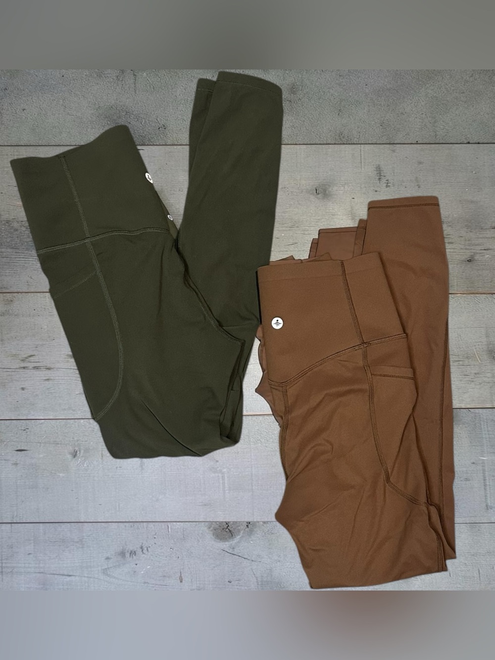 HALARA Kids Active Leggings in Olive & Brown